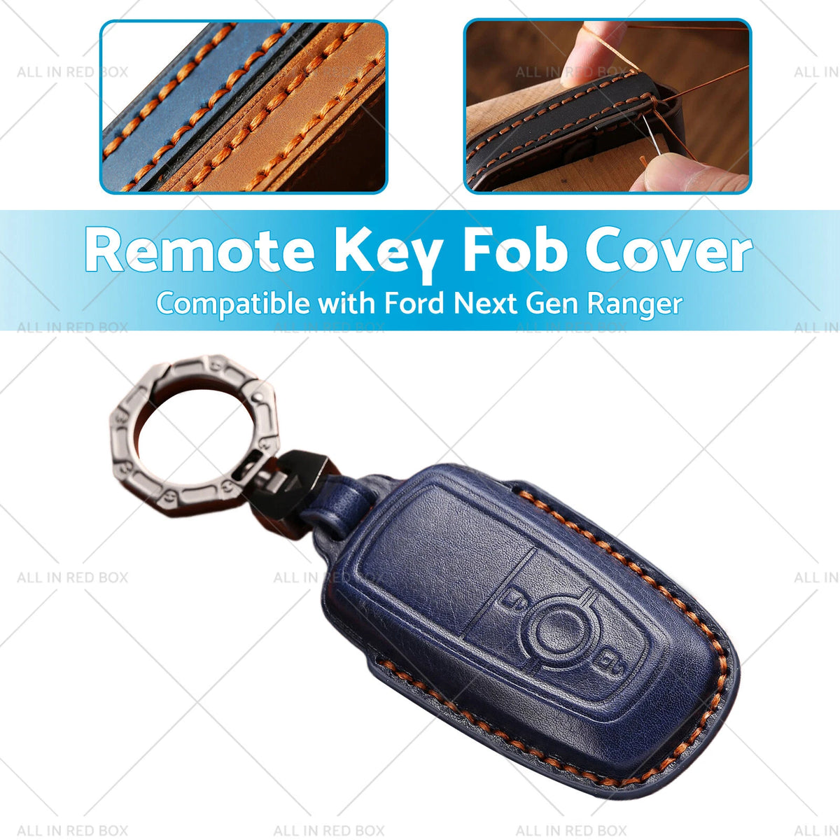 Leather Key Fob Cover Case for Ford Ranger (2022-2023)