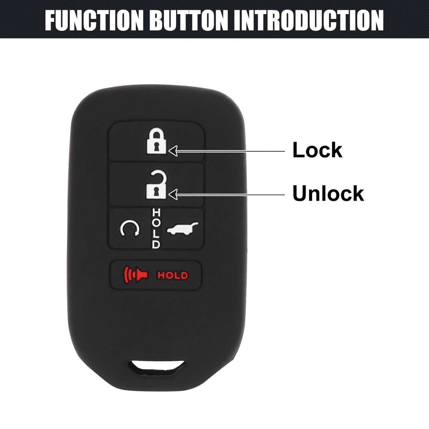 2 x Car Key Fob Covers 5 Button Protective Cases for Honda Accord Civic
