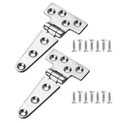 Heavy Duty 150mm T Hinges for Boat Hatches, 2 Pack, Stainless Steel