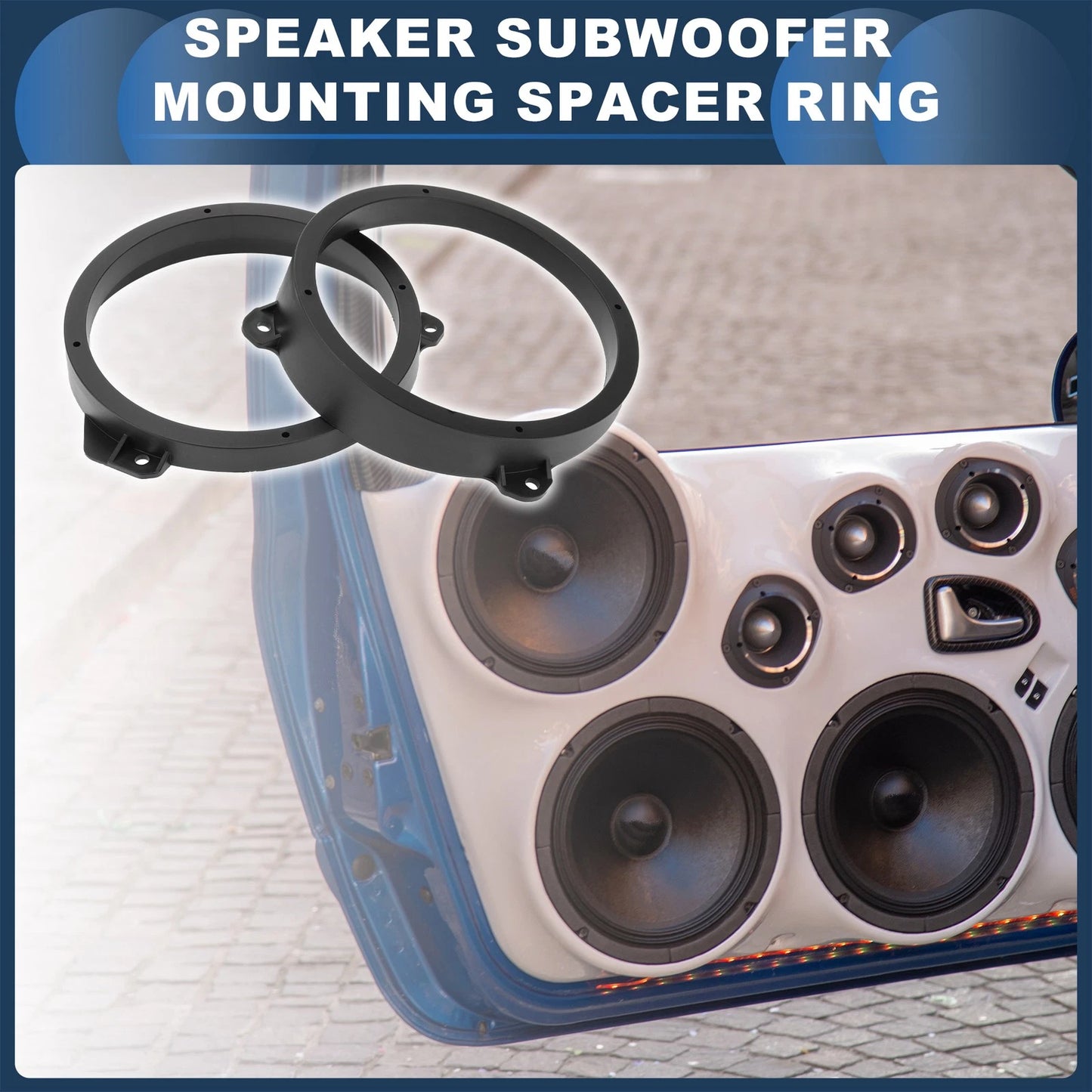 6.5" Speaker Spacer Ring Adaptor for Subaru  - 2 Pcs