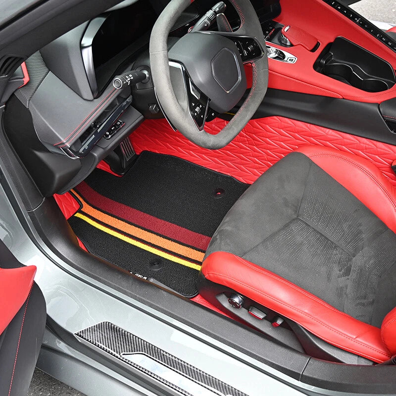 Carpet Floor Mats Protection Pad Black for Corvette C8 Coupe Z06 Z51 (2020-2025)