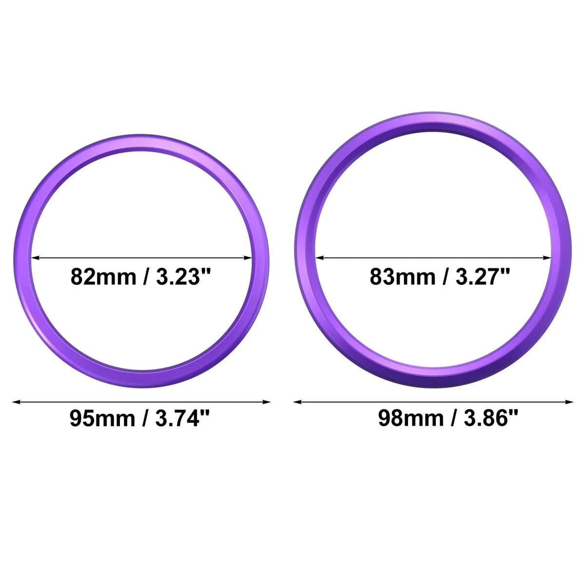 4 Pcs AC Outer Vent Rings Trim Covers for Chevrolet Camaro (2016-2020) Purple