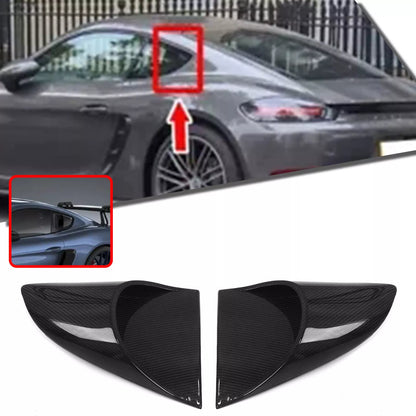 Rear Side Window Louver Cover for Porsche 982 718 (2017-2024) Carbon Fiber