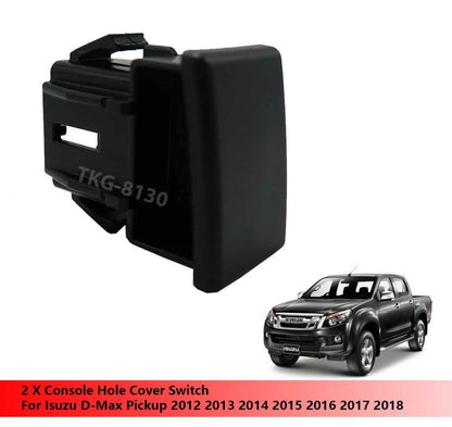 2 x Console Hole Covers for Isuzu D-Max Ute(2012-2018)
