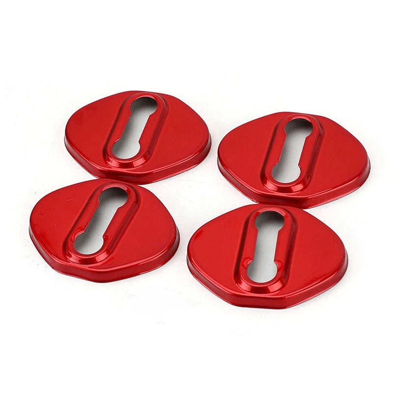 Red Accessory Door Lock Protector Cover Trim for Honda CR-V (2007-2023)