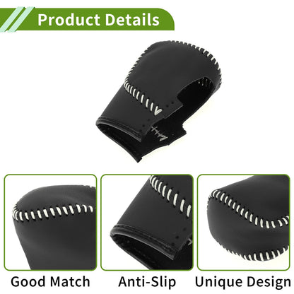 Car Gear Shift Knob Cover Black Beige Faux Leather for Honda Civic (2022-2024)