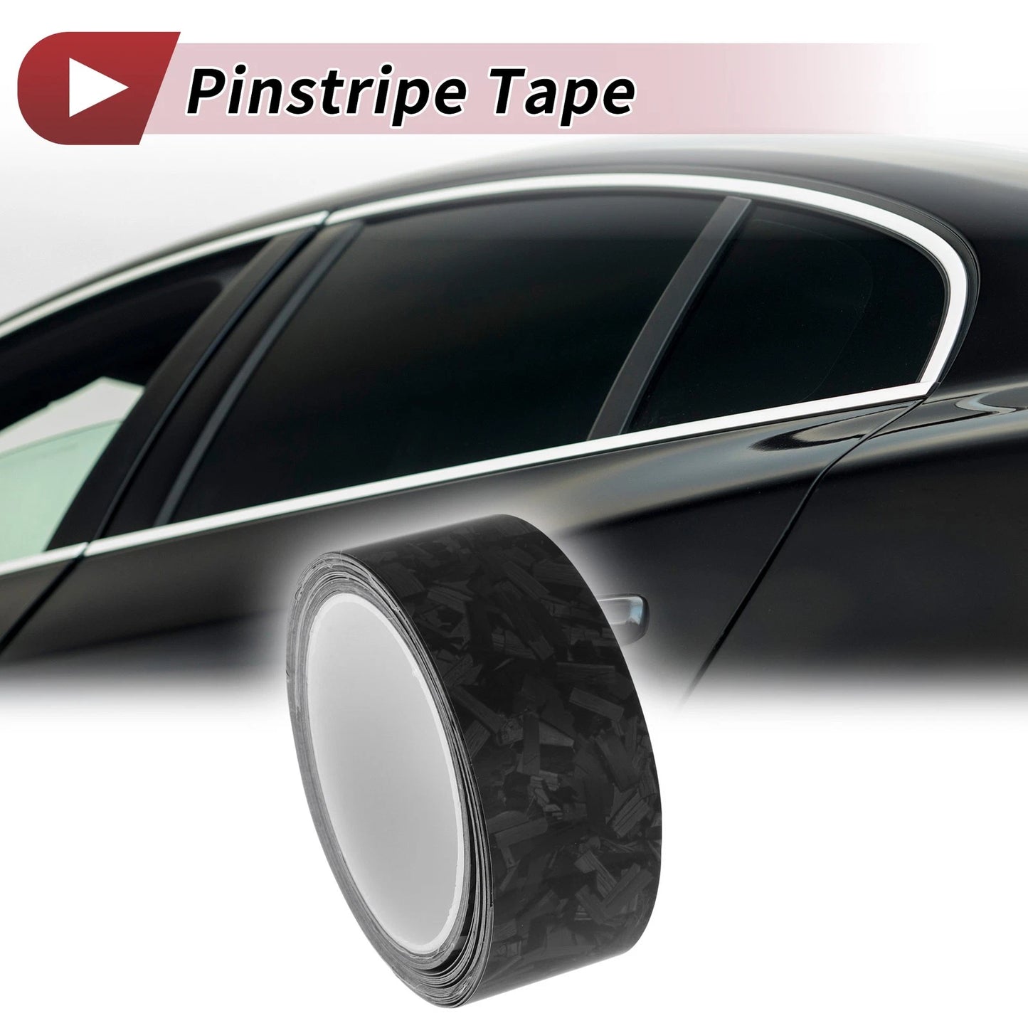 Pinstripe Tape 40mmx8.5m for Car, Motorcycle & Boat Matte Black