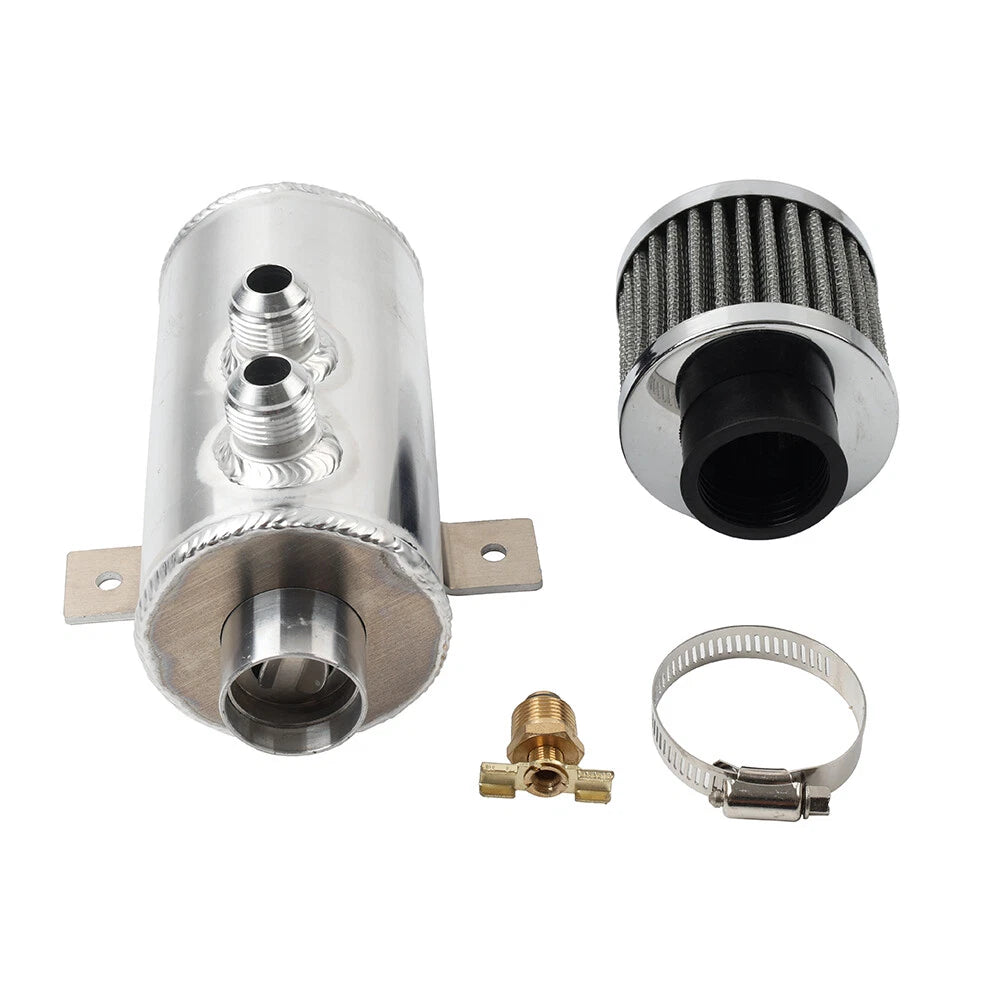 Baffled Oil Catch Can 750ml with Breather Filter for Make & Model