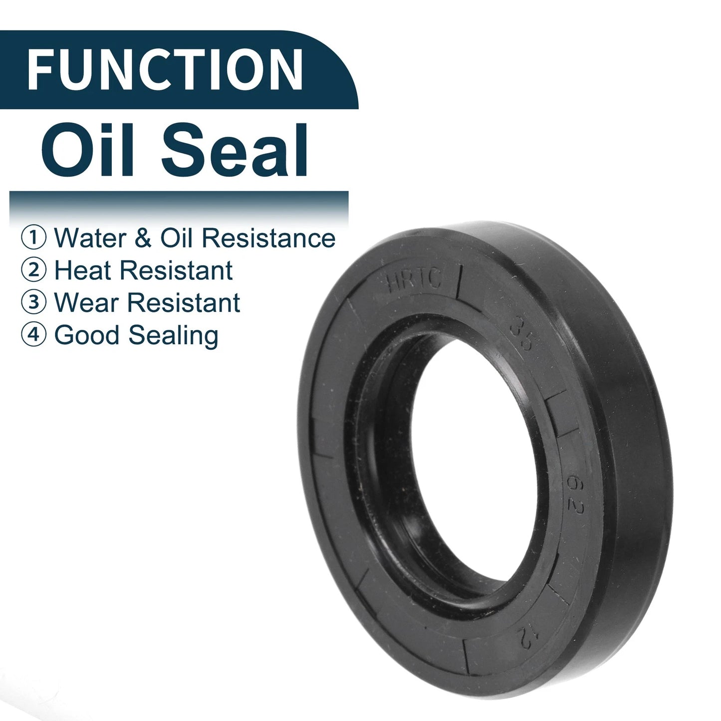 Oil Seal 5 x Rotary Shaft Seal NBR Rubber 35x62x12mm Black