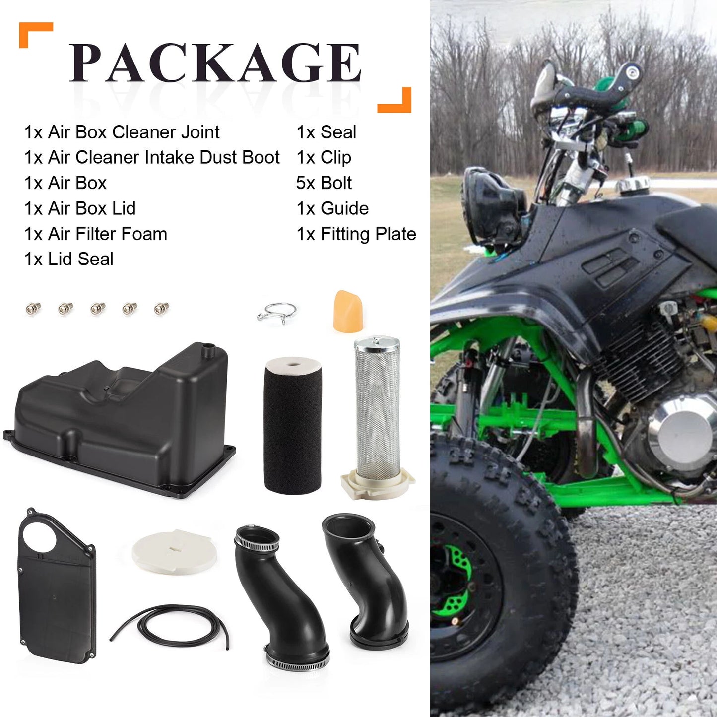 Air Filter Box Lid Cap Intake Joint Kit for Yamaha Warrior 350 (1987–2004)