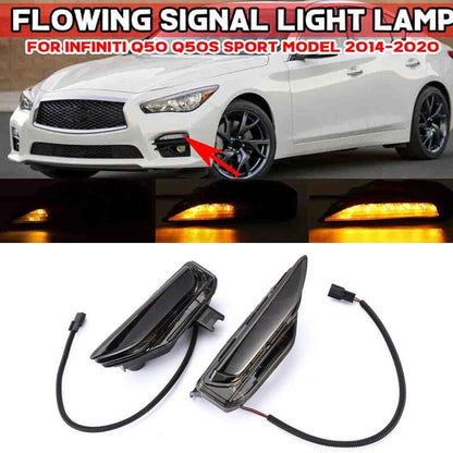 Smoked Fog Turn Signal Light for Infiniti Q50S Q50 Sport (2014-2020)