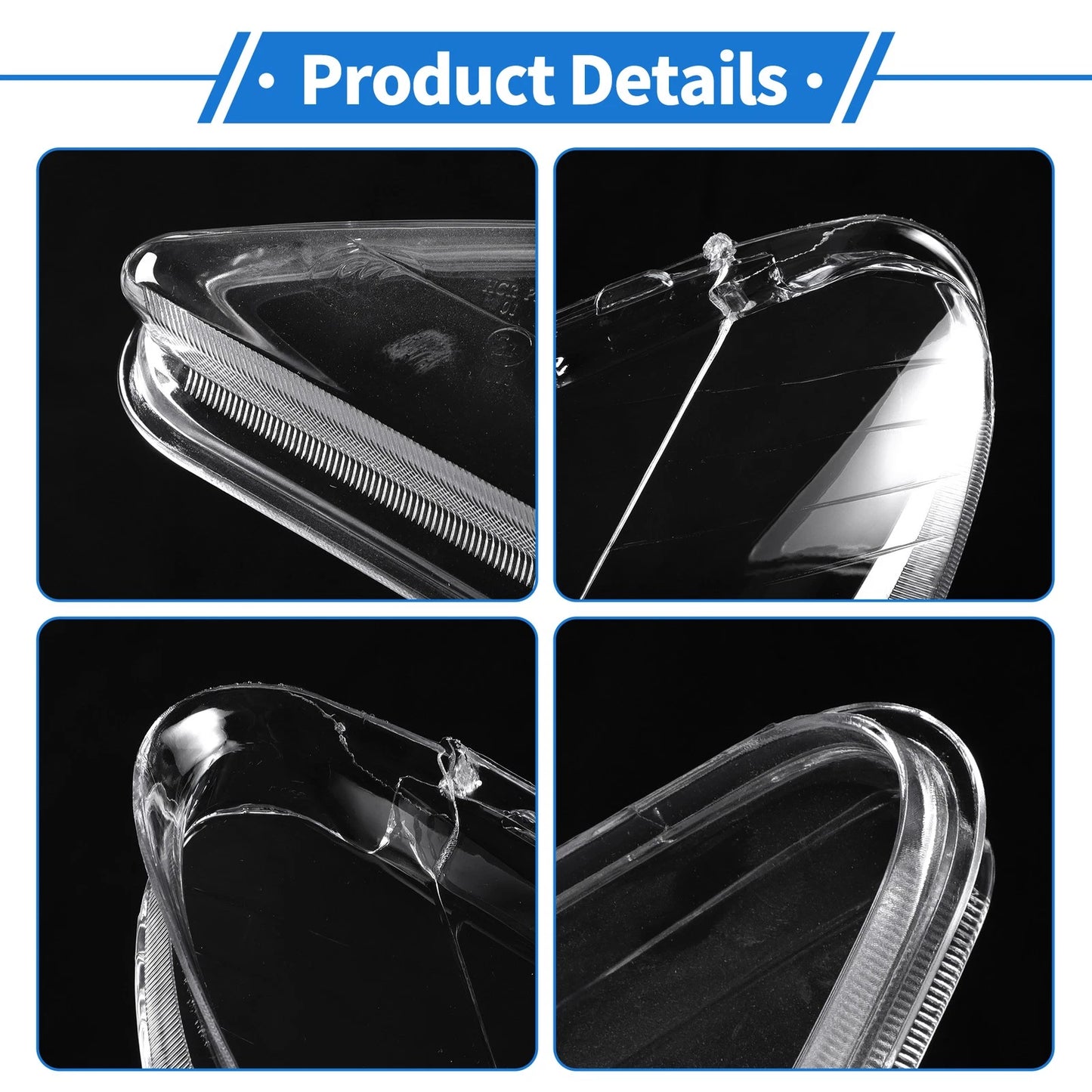 Front Left Headlight Lens Cover for Peugeot 206 (2004-2008)