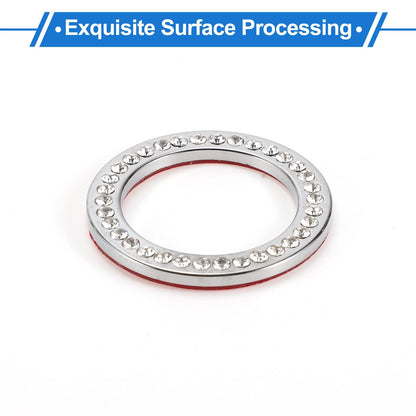 Push Start Button Cover 4cm for Land Rover Silver Tone