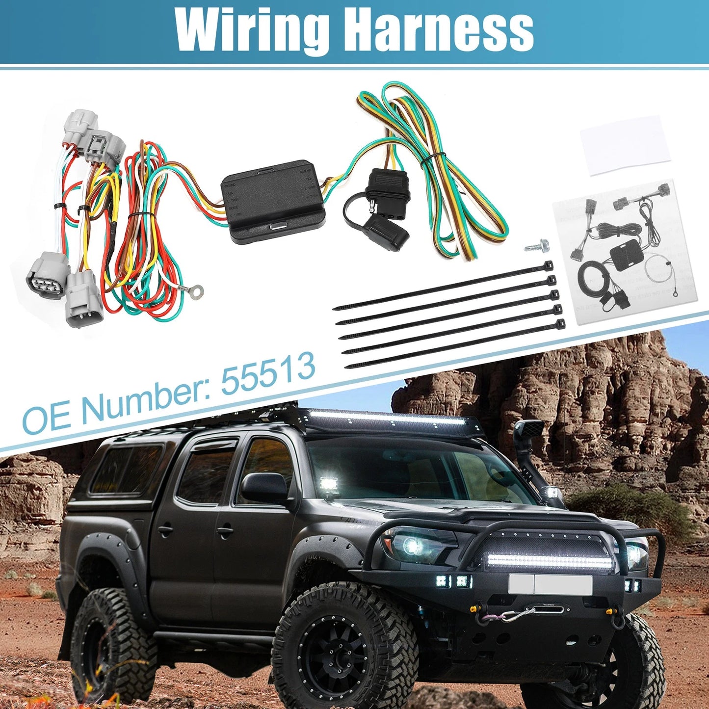 4-Pin Trailer Wiring Harness for Toyota Tacoma (2005-2015)