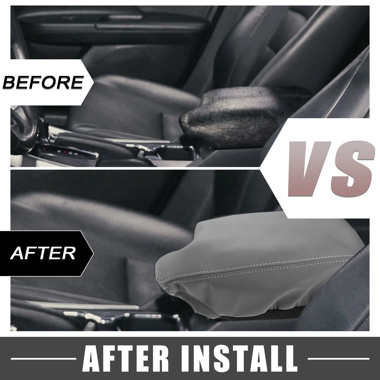 Center Console Armrest Cover Trim for Honda Accord (2013-2017) Gray