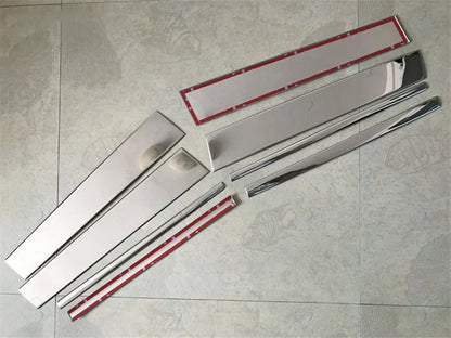 8X Stainless Steel Chrome Door Pillar Post Cover for Toyota Highlander (2008–2013)