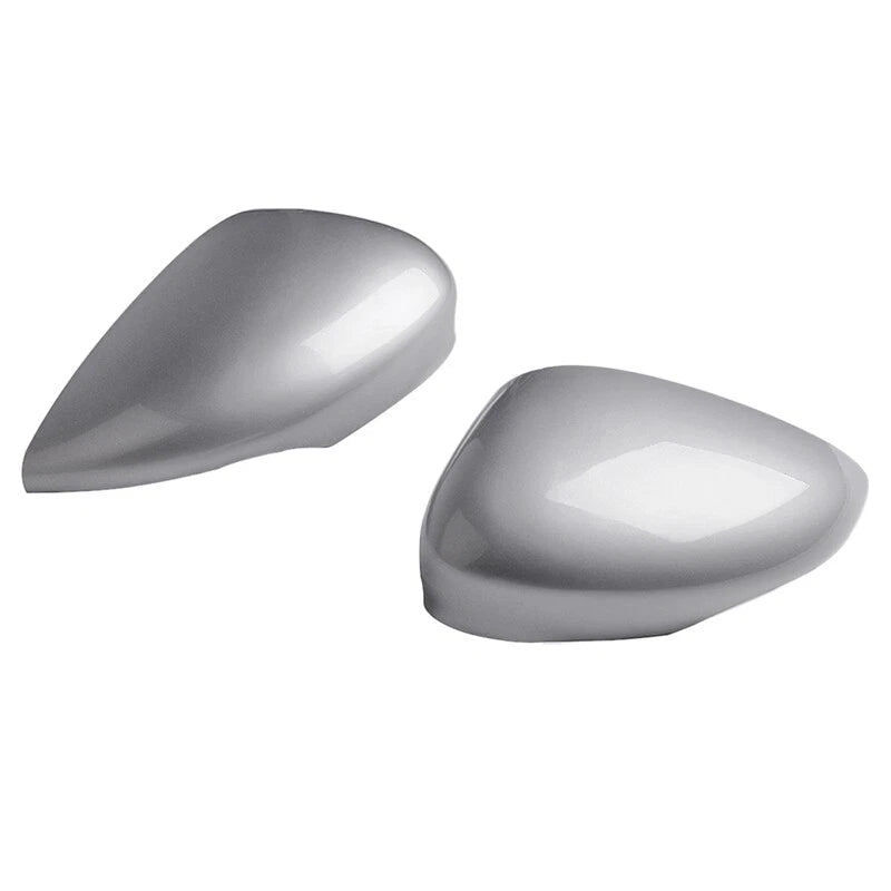 Silver LH+RH Door Side Rearview Mirror Cover Caps for 2011-2017 Ford Fiesta