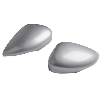 Silver LH+RH Door Side Rearview Mirror Cover Caps for 2011-2017 Ford Fiesta