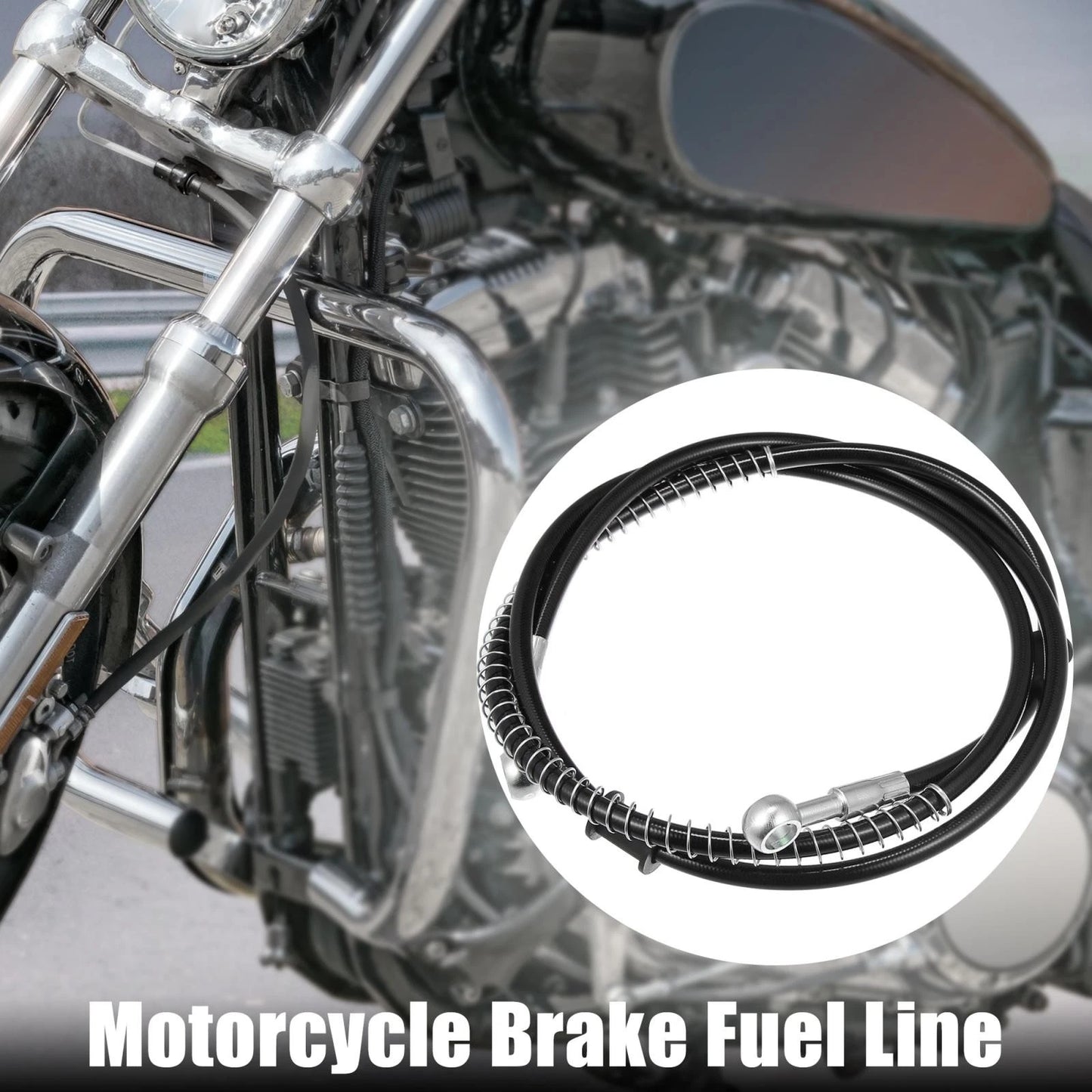 10mm Motorcycle Braided Brake Clutch Oil Hose Fitting Ends Black
