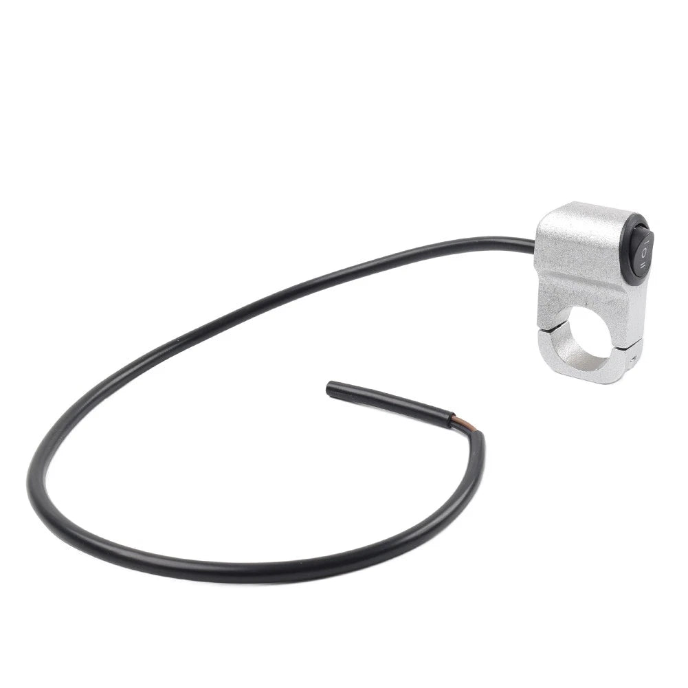 7/8" Handlebar On Off Switch for Motorcycle ATV Headlight Fog Spot Light Silver