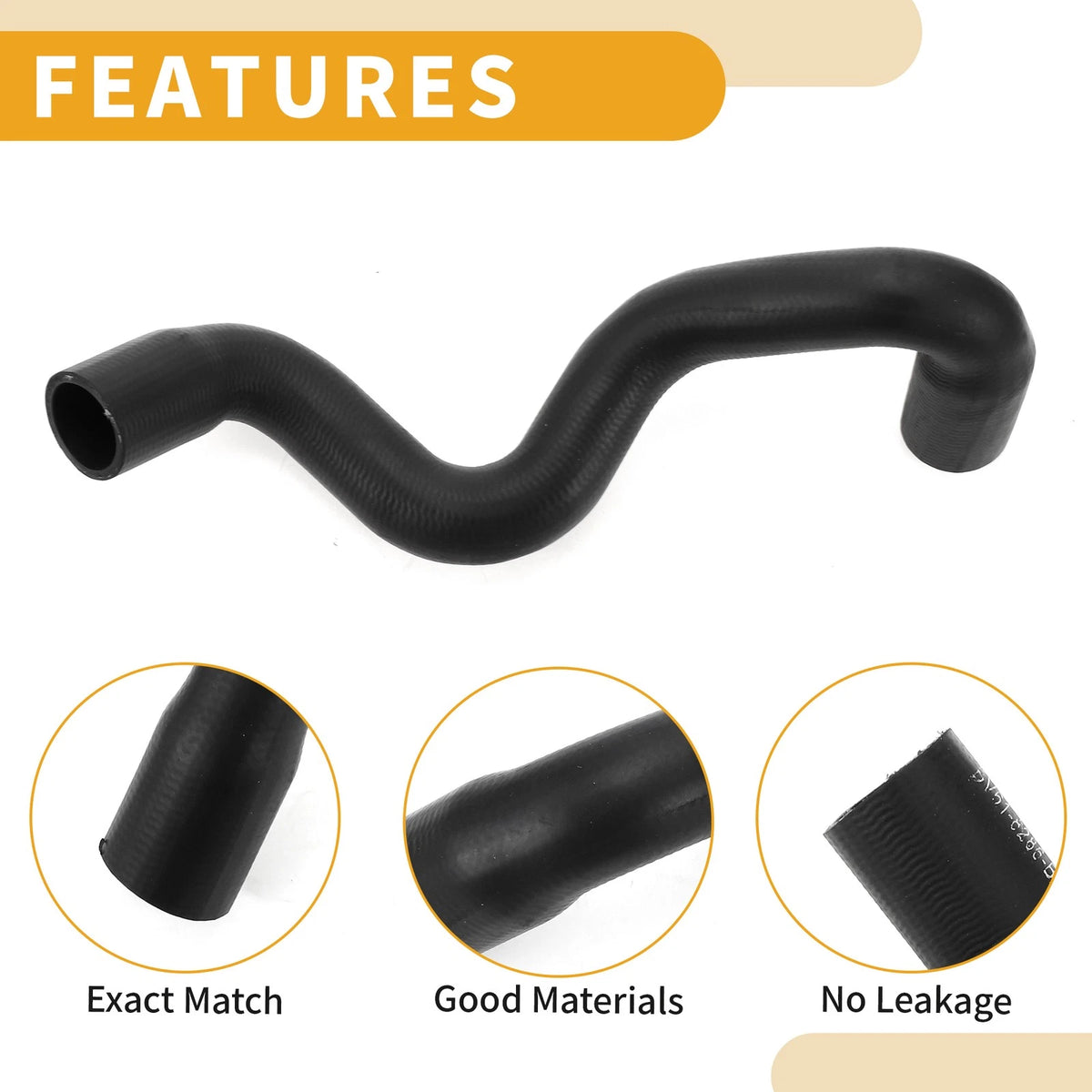 Radiator Hose for Ford Focus III 2010-2023 Rubber Black 1 x Piece