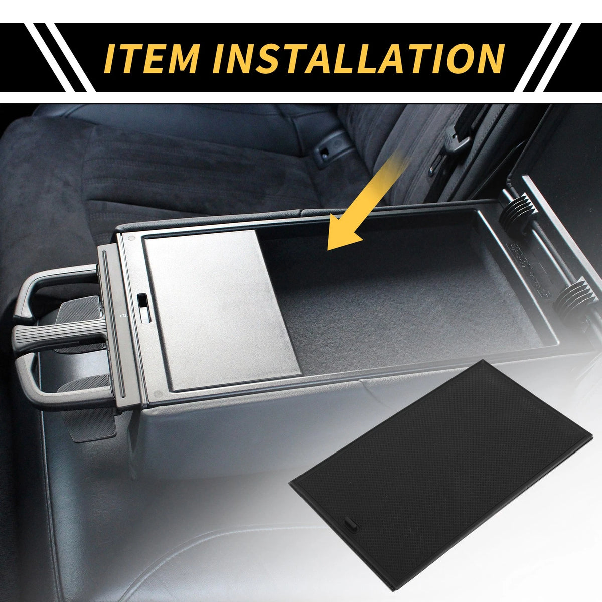 Center Console Organizer Pad for Chevy Silverado 1500 and GMC Sierra 1500 Black
