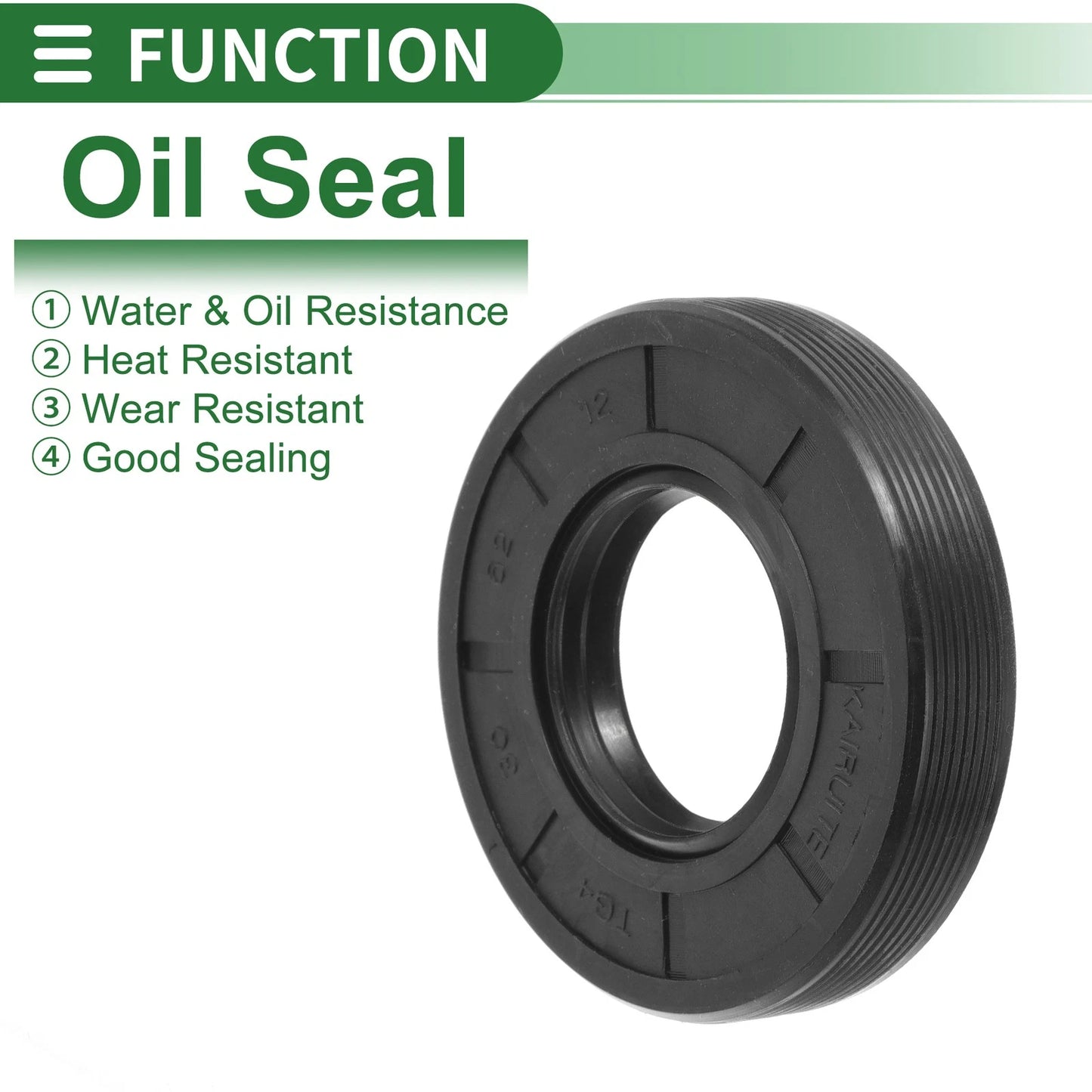 Oil Seal TG4 Lip Seal Rotary Shaft NBR Rubber 30x62x12mm Black 5 Pcs