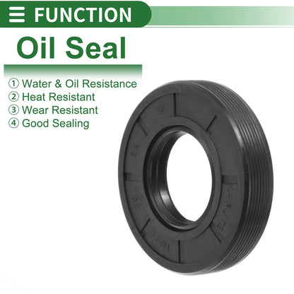 Oil Seal TG4 Lip Seal Rotary Shaft NBR Rubber 30x62x12mm Black 5 Pcs