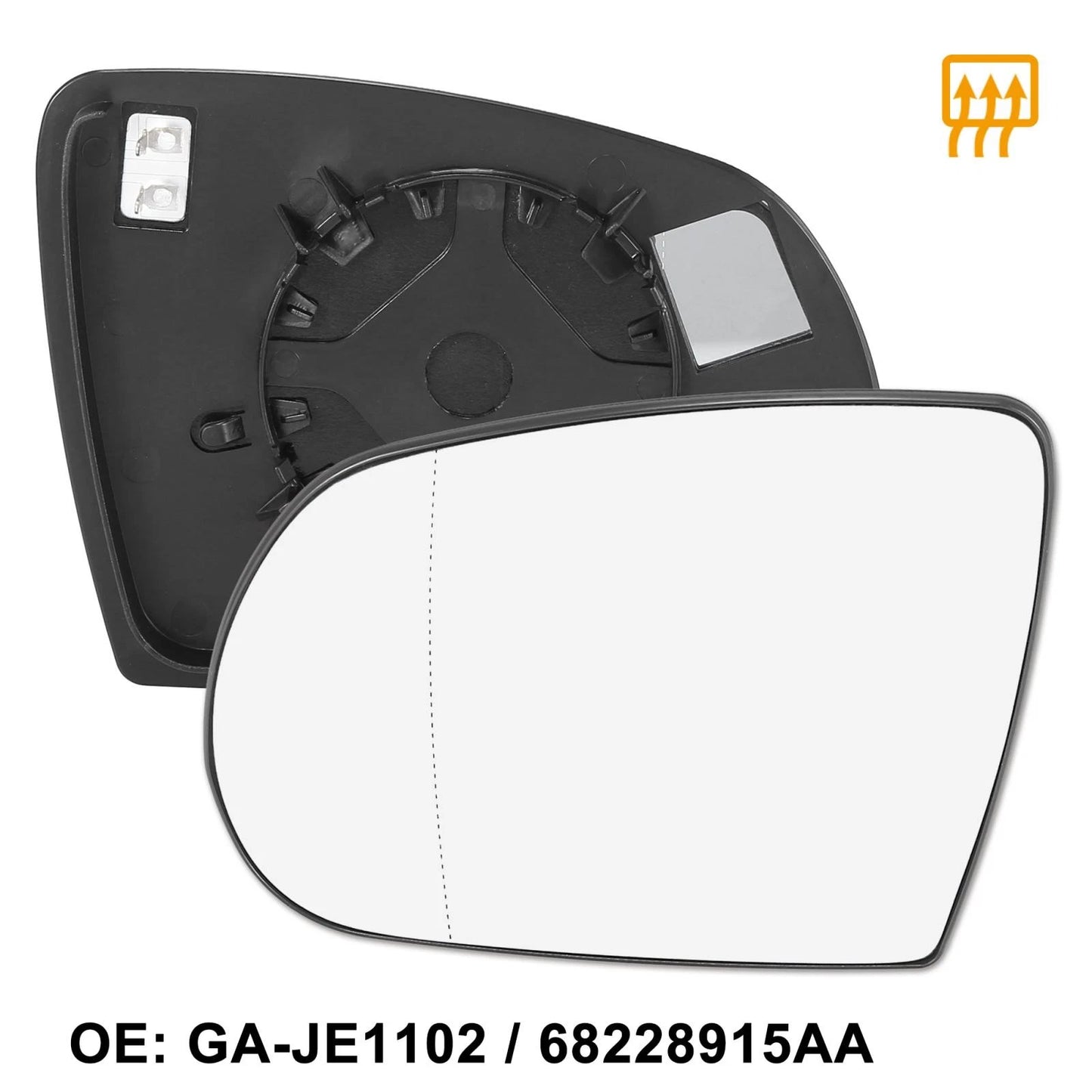 Heated Mirror Glass Replacement Left Side for Jeep Cherokee (2014-2019)