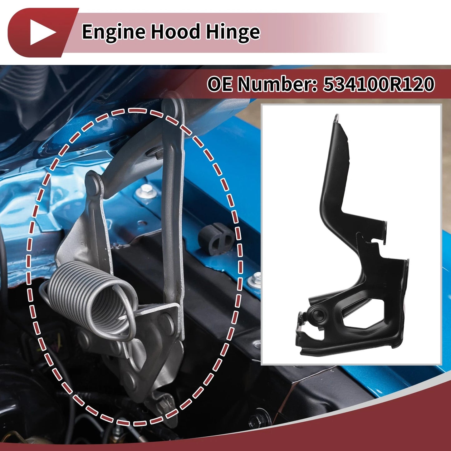 Hood Hinge 1 x for Toyota RAV4 (2014–2014)