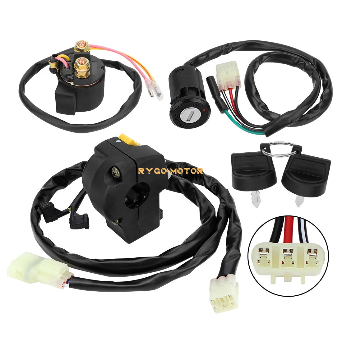 Handlebar Key Starter Relay Switch for Honda TRX400EX Sportrax 400 (1999–2004)