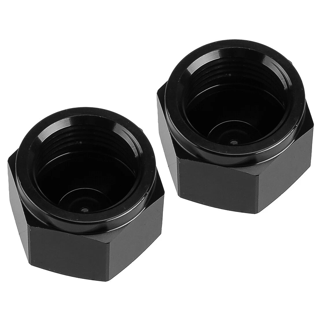 8AN Flare Cap Fitting Female Aluminum Alloy Black Anodized Universal
