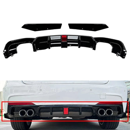 3PCS Rear Bumper Splitter Spoiler Lip for BMW 3-Series F30 F31 F35 M-Sport (12-19)