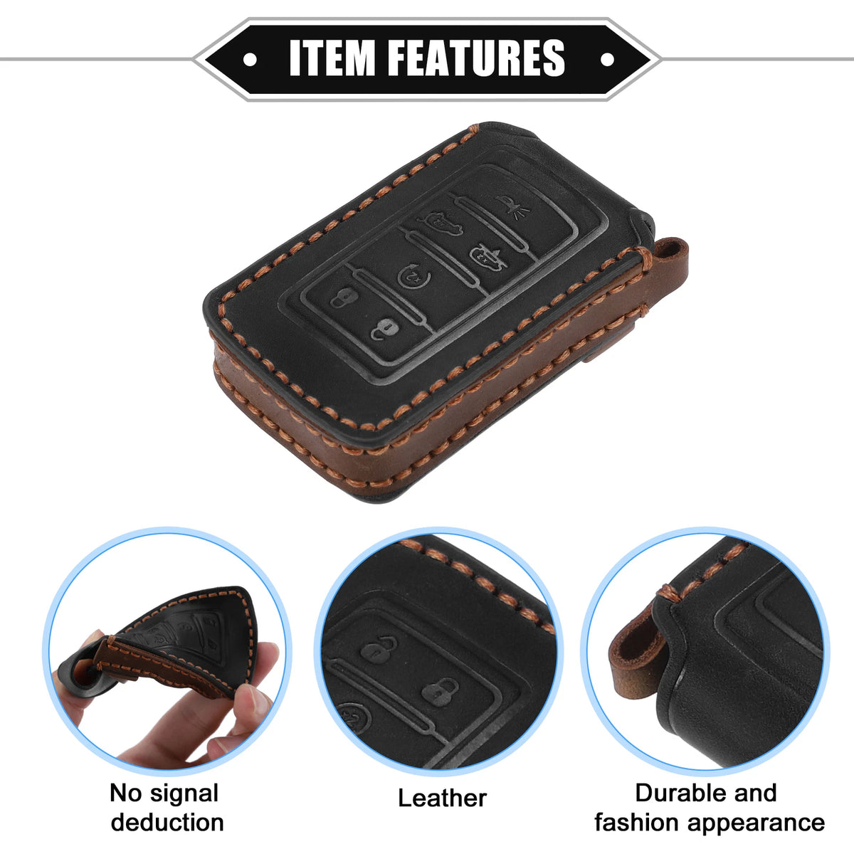 Remote Keyless Key Fob Cover for Jeep Grand Cherokee (2011-2023)