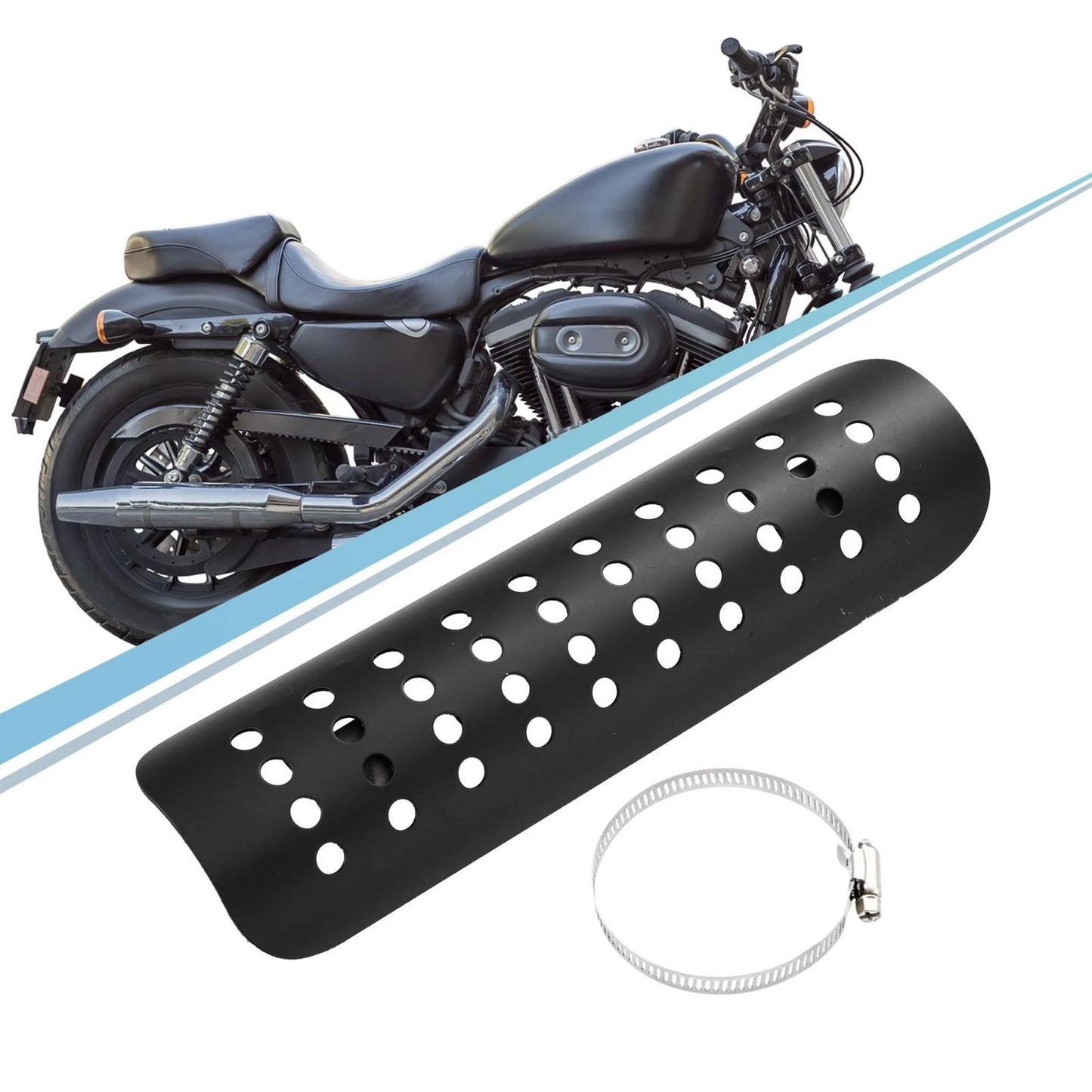 Exhaust Pipe Heat Shield 20–70mm Clamps for Harley