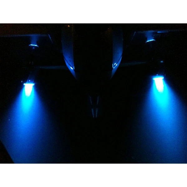 Boat LED Underwater Light Blue 12V Stainless Steel 316G Cover 4 Pack Bright