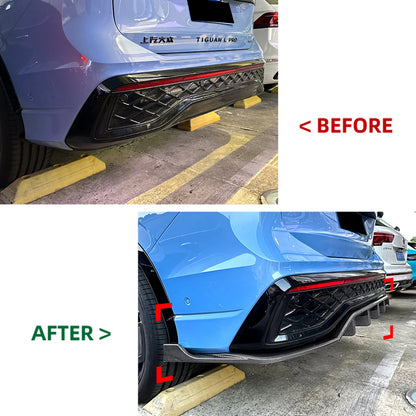 Gloss Black Rear Bumper Diffuser Lip for VW Tiguan MK3 (2024-2025)