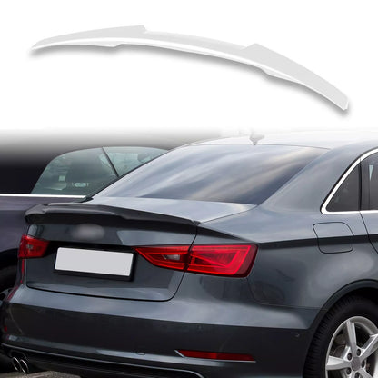 ABS Boot Spoiler for Audi A3/S3/RS3 8V Sedan White (2013-2020)