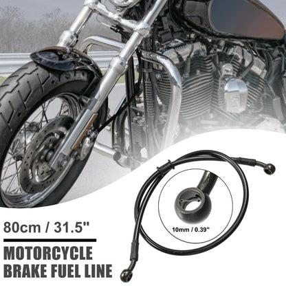 Hoses / 80cm 31.50" 10mm / Braided Brake Clutch Gas Oil Hoses for Motorcycle