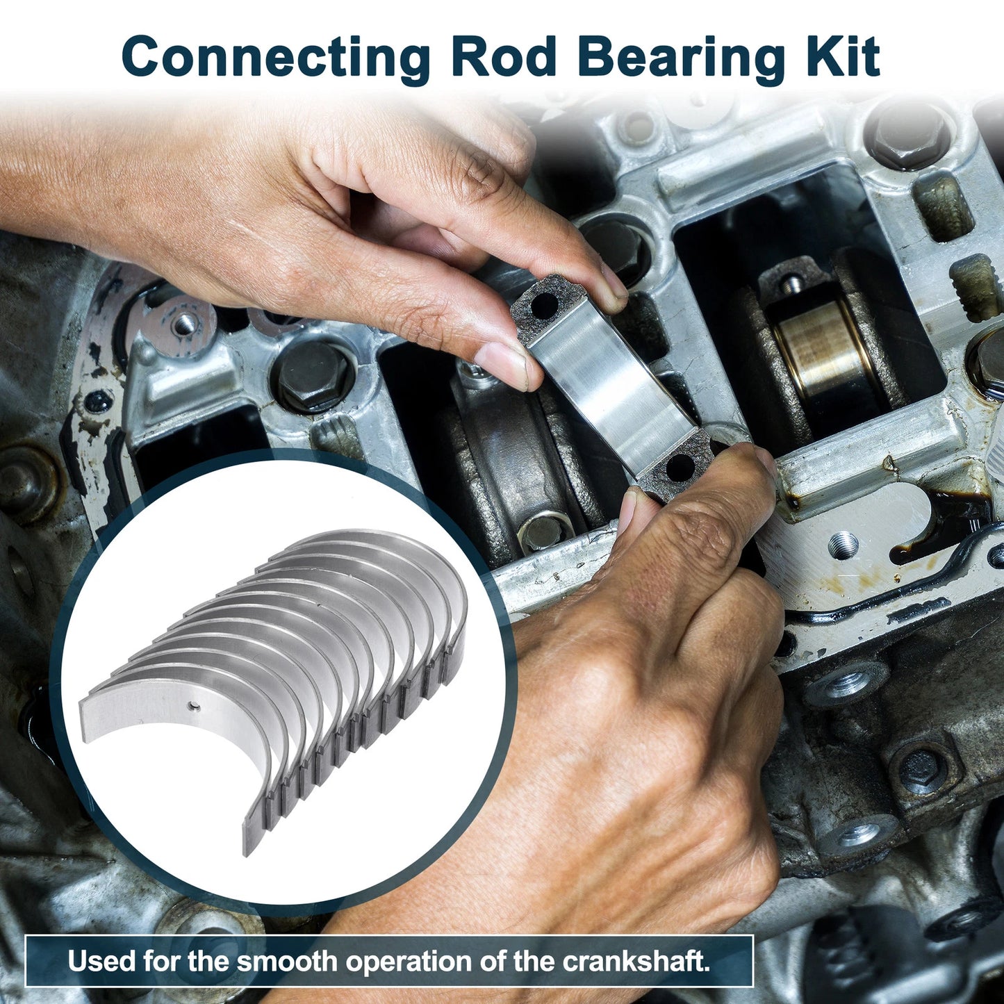 Connecting Rod Bearing Set for Toyota (12 Pcs)