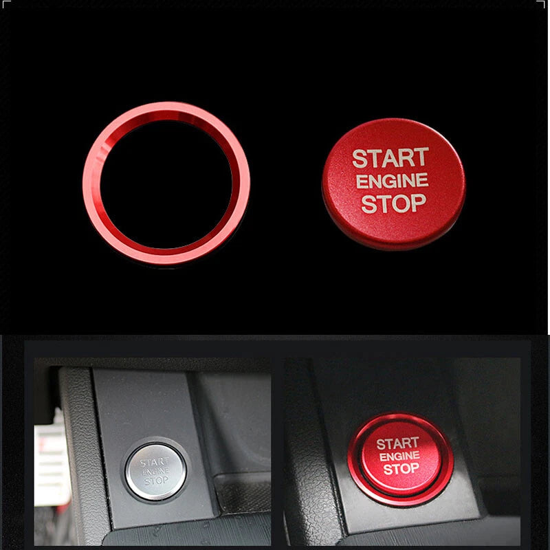 Red Car Interior Engine Start Push Button Cover Trim For Audi A4 A5 A6 Q5 Q7