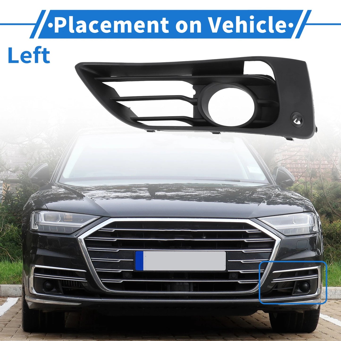 1 Pc Front Left Fog Light Grill for BMW 2 Series (2013-2018)