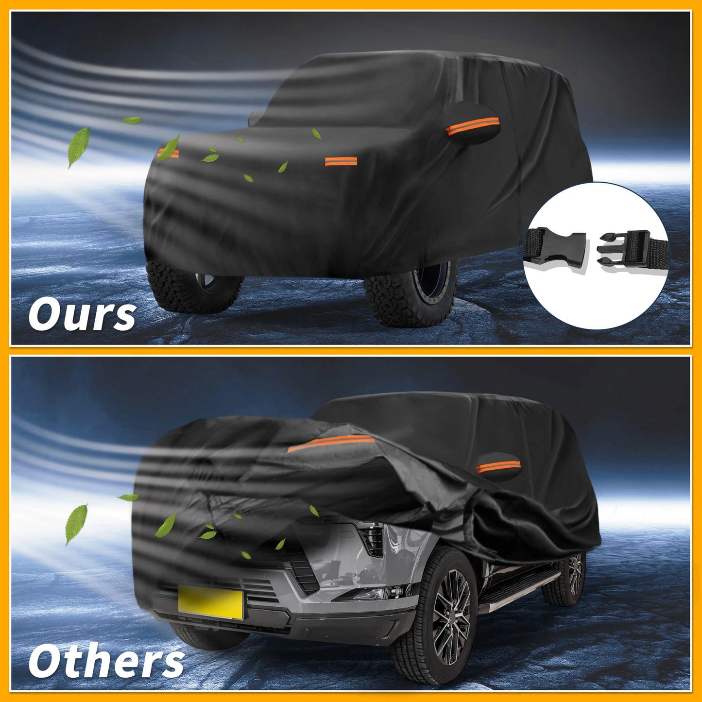 Waterproof All Weather Car Cover for Lexus GX (2010-2023) - Black 190T-PU