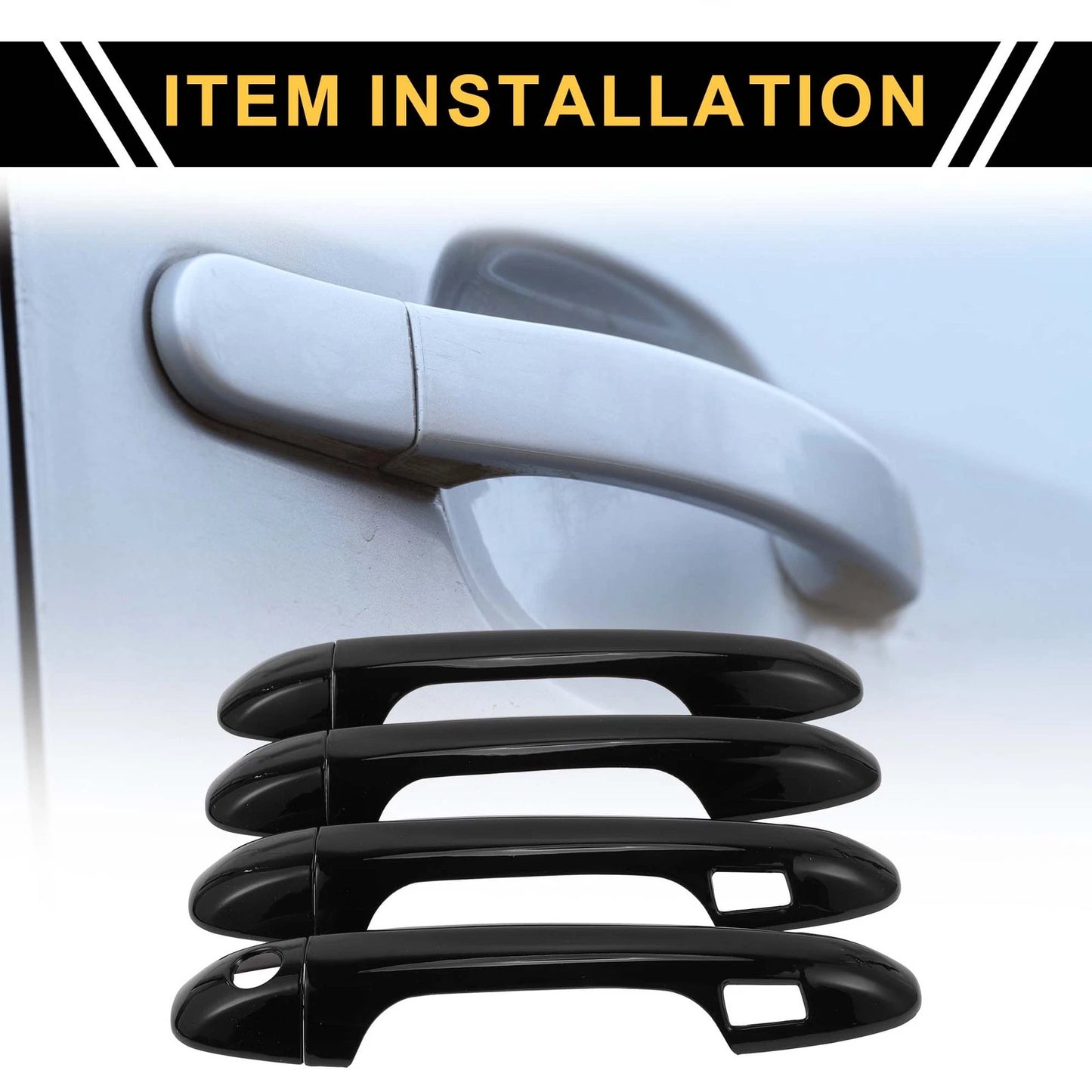 4 x Exterior Door Handle Covers Black for Toyota Tacoma (2016–2023)