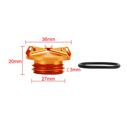 Oil Filler Plug Orange for Yamaha YZF-R1 R3 R6 R25 TDM 850 XJR 1200 FJR 1300 (2000-2023)