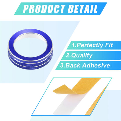 Car Mode Switch Knob Cover Trim for Ford Explorer (2020-2022) Blue Aluminum