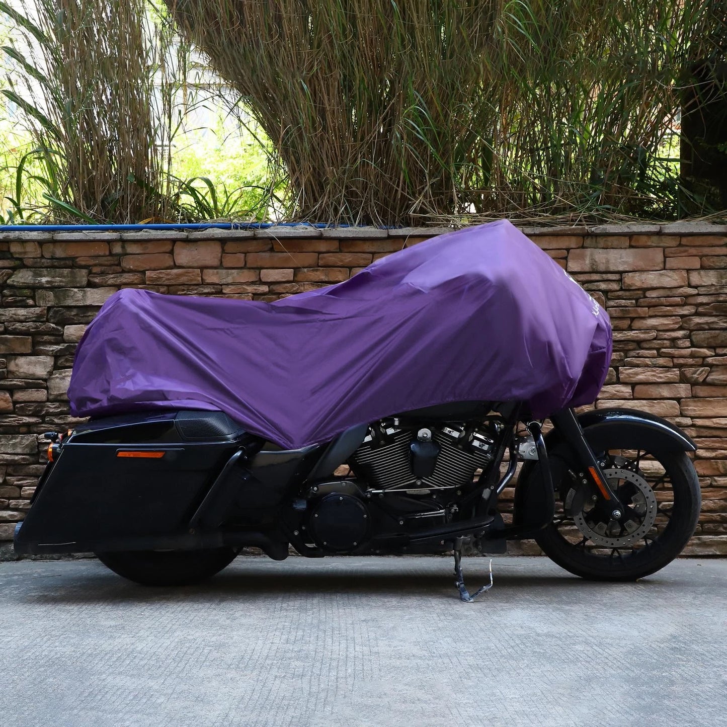 XL Half Cover Motorcycle Cover Outdoor Waterproof Purple for Make Model