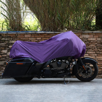 XL Half Cover Motorcycle Cover Outdoor Waterproof Purple for Make Model