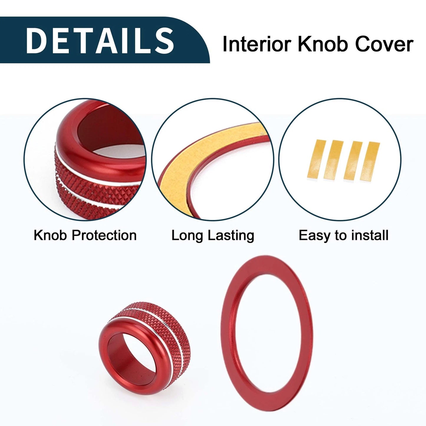 Engine Start Button Knob Cover Ring 3 x Pcs for Subaru WRX (2022-2023)