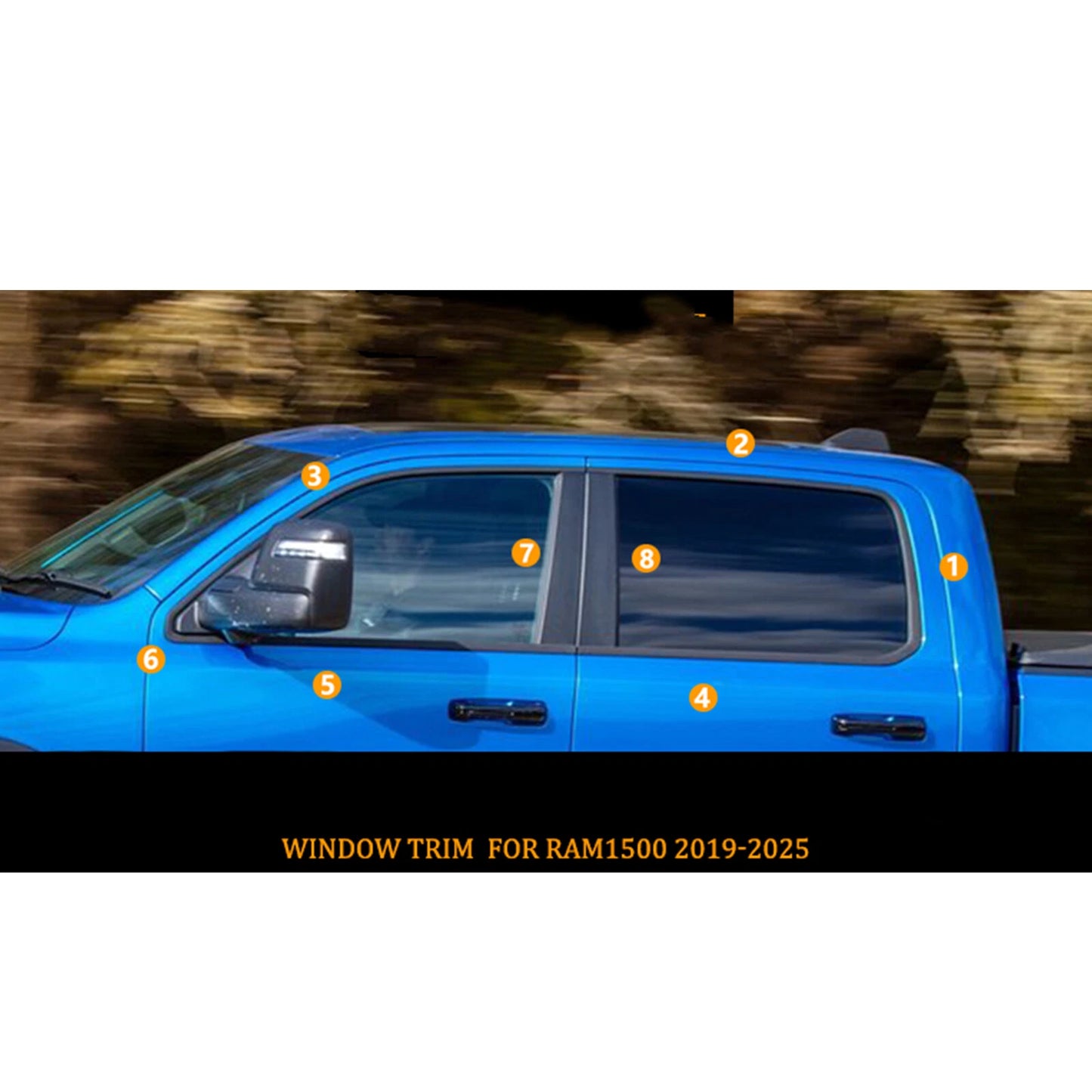 Window Strip Trims Seal Belt for Ram 1500 (2019-2025)